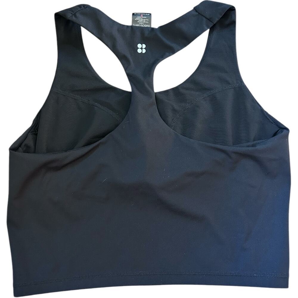 Sweaty Betty London Power Racerback Cropped Bra Tank Black Size Large NWOT